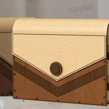 Intra απο ξύλο plywood 3mm-4mm πάχος 3D ξύλινο πορτοφόλι συμπλέκτη με Δίασταση 30x20 cm INTRAFABR-120642117 - Image 1