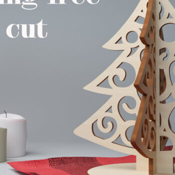 Intra απο ξύλο plywood 3mm-4mm πάχος Τρισδιάστατη Ξύλινη Διακόσμηση Κοπή . Xmas Δίασταση 15x15 cm INTRAFABR-79757011 - Image 1