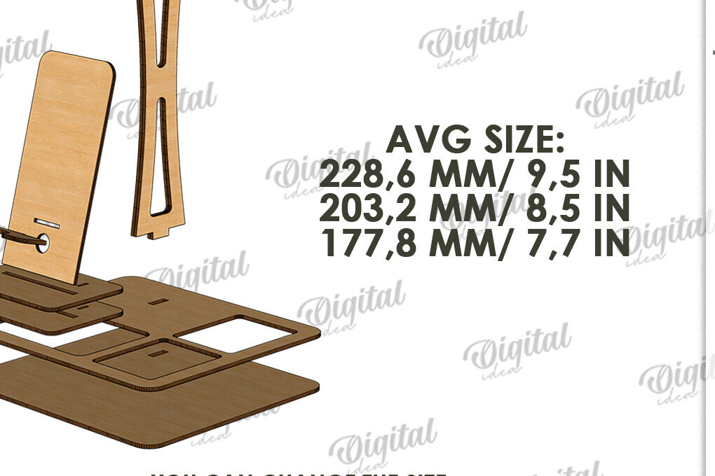 Intra απο ξύλο plywood 3mm-4mm πάχος 3D ξύλινων οργανωτών γραφείου Δίασταση 30x20 cm INTRAFABR-119487908 - Image 4