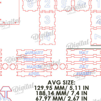 Intra απο ξύλο plywood 3mm-4mm πάχος Τρισδιάστατο ξύλινο επιτραπέζιο ημερολόγιο με λέιζερ Δίασταση 30x20 cm INTRAFABR-121591879 - Image 5