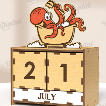 Intra απο ξύλο plywood 3mm-4mm πάχος Τρισδιάστατο ξύλινο επιτραπέζιο ημερολόγιο με λέιζερ Δίασταση 30x20 cm INTRAFABR-121591095 - Image 1