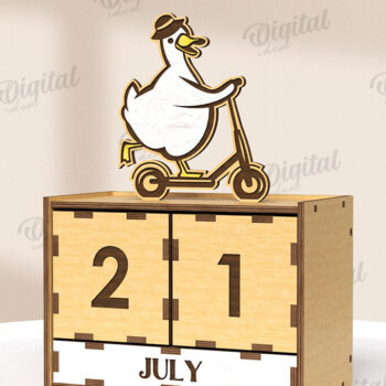 Intra απο ξύλο plywood 3mm-4mm πάχος Τρισδιάστατο ξύλινο επιτραπέζιο ημερολόγιο με λέιζερ Δίασταση 30x20 cm INTRAFABR-121591233 - Image 1