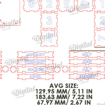 Intra απο ξύλο plywood 3mm-4mm πάχος Τρισδιάστατο ξύλινο επιτραπέζιο ημερολόγιο με λέιζερ Δίασταση 30x20 cm INTRAFABR-121591233 - Image 5