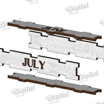 Intra απο ξύλο plywood 3mm-4mm πάχος Τρισδιάστατο ξύλινο επιτραπέζιο ημερολόγιο με λέιζερ Δίασταση 30x20 cm INTRAFABR-121591444 - Image 3