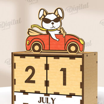 Intra απο ξύλο plywood 3mm-4mm πάχος Τρισδιάστατο ξύλινο επιτραπέζιο ημερολόγιο με λέιζερ Δίασταση 30x20 cm INTRAFABR-121591737 - Image 1