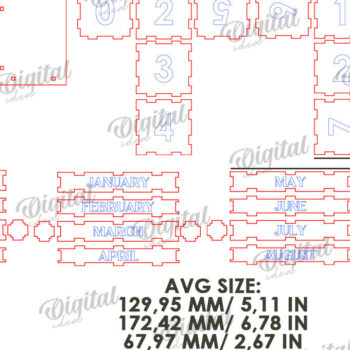 Intra απο ξύλο plywood 3mm-4mm πάχος Τρισδιάστατο ξύλινο επιτραπέζιο ημερολόγιο με λέιζερ Δίασταση 30x20 cm INTRAFABR-121591737 - Image 5