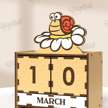 Intra απο ξύλο plywood 3mm-4mm πάχος Τρισδιάστατο ξύλινο επιτραπέζιο ημερολόγιο με λέιζερ Δίασταση 30x20 cm INTRAFABR-121591773 - Image 1