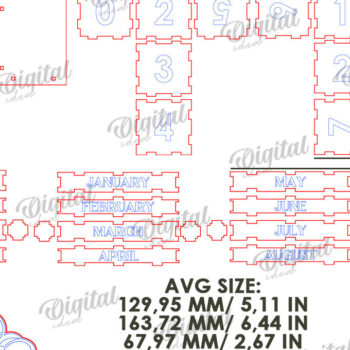 Intra απο ξύλο plywood 3mm-4mm πάχος Τρισδιάστατο ξύλινο επιτραπέζιο ημερολόγιο με λέιζερ Δίασταση 30x20 cm INTRAFABR-121591773 - Image 5