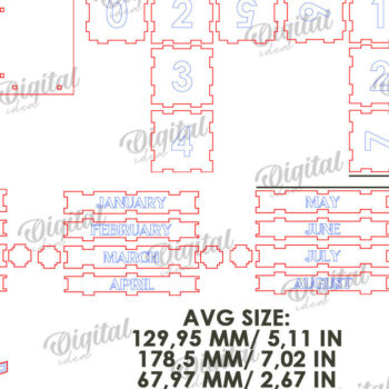 Intra απο ξύλο plywood 3mm-4mm πάχος Τρισδιάστατο ξύλινο επιτραπέζιο ημερολόγιο με λέιζερ Δίασταση 30x20 cm INTRAFABR-121591822 - Image 5