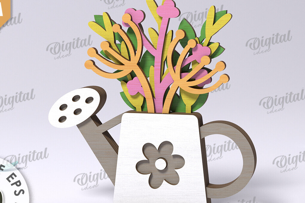 Intra απο ξύλο plywood 3mm-4mm πάχος 3D ξύλινο μπουκέτο λουλουδιών Δίασταση 30x20 cm INTRAFABR-118427550