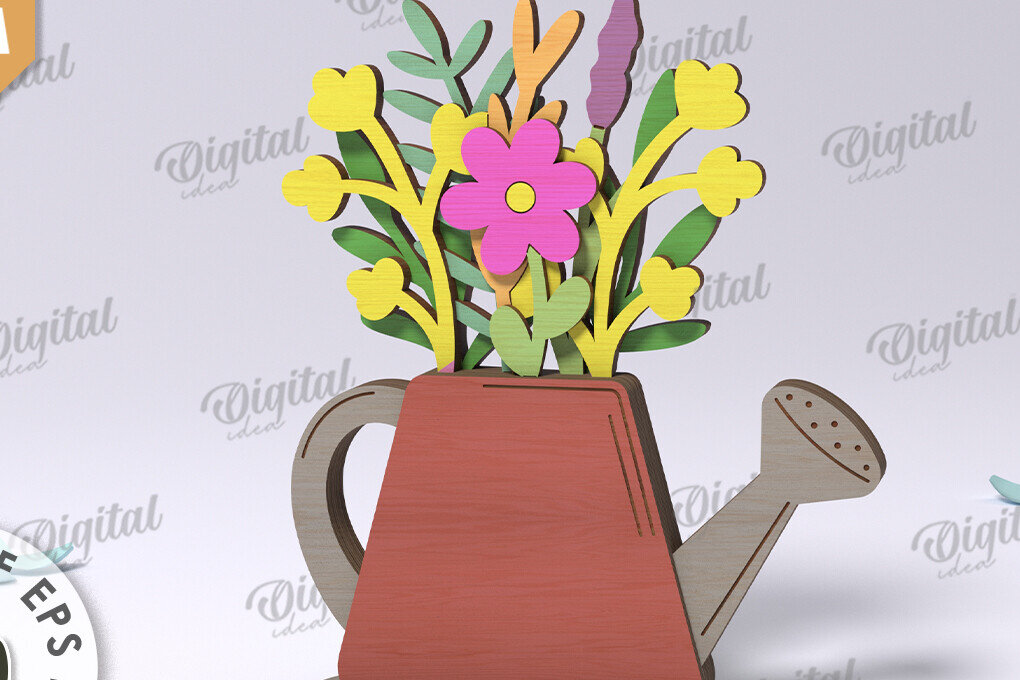 Intra απο ξύλο plywood 3mm-4mm πάχος 3D ξύλινο μπουκέτο λουλουδιών Δίασταση 30x20 cm INTRAFABR-118427762