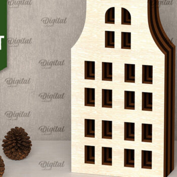 Intra απο ξύλο plywood 3mm-4mm πάχος Δέσμη κοπής με λέιζερ 3D ξύλινων σπιτιών Δίασταση 6x6 cm INTRAFABR-107561050 - Image 7