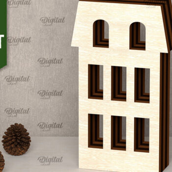 Intra απο ξύλο plywood 3mm-4mm πάχος Δέσμη κοπής με λέιζερ 3D ξύλινων σπιτιών Δίασταση 6x6 cm INTRAFABR-107561050 - Image 10