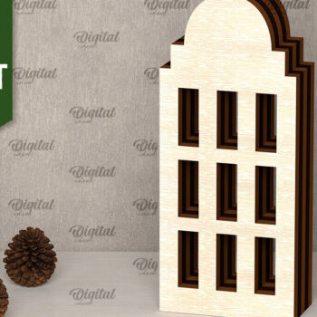 Intra απο ξύλο plywood 3mm-4mm πάχος Δέσμη κοπής με λέιζερ 3D ξύλινων σπιτιών Δίασταση 6x6 cm INTRAFABR-107561050 - Image 11