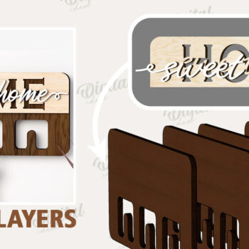 Intra απο ξύλο plywood 3mm-4mm πάχος Τρισδιάστατη Ξύλινη θήκη για κλειδί Δίασταση 30x20 cm INTRAFABR-113845965 - Image 2