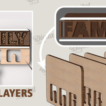 Intra απο ξύλο plywood 3mm-4mm πάχος Τρισδιάστατη Ξύλινη θήκη για κλειδί Δίασταση 30x20 cm INTRAFABR-113846203 - Image 2