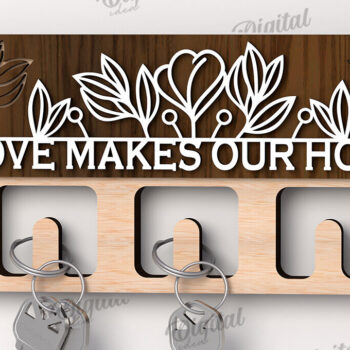 Intra απο ξύλο plywood 3mm-4mm πάχος Τρισδιάστατη Ξύλινη θήκη για κλειδί Δίασταση 30x20 cm INTRAFABR-113846264 - Image 1