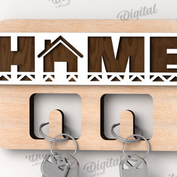 Intra απο ξύλο plywood 3mm-4mm πάχος Τρισδιάστατη Ξύλινη θήκη για κλειδί Δίασταση 30x20 cm INTRAFABR-113846367 - Image 1