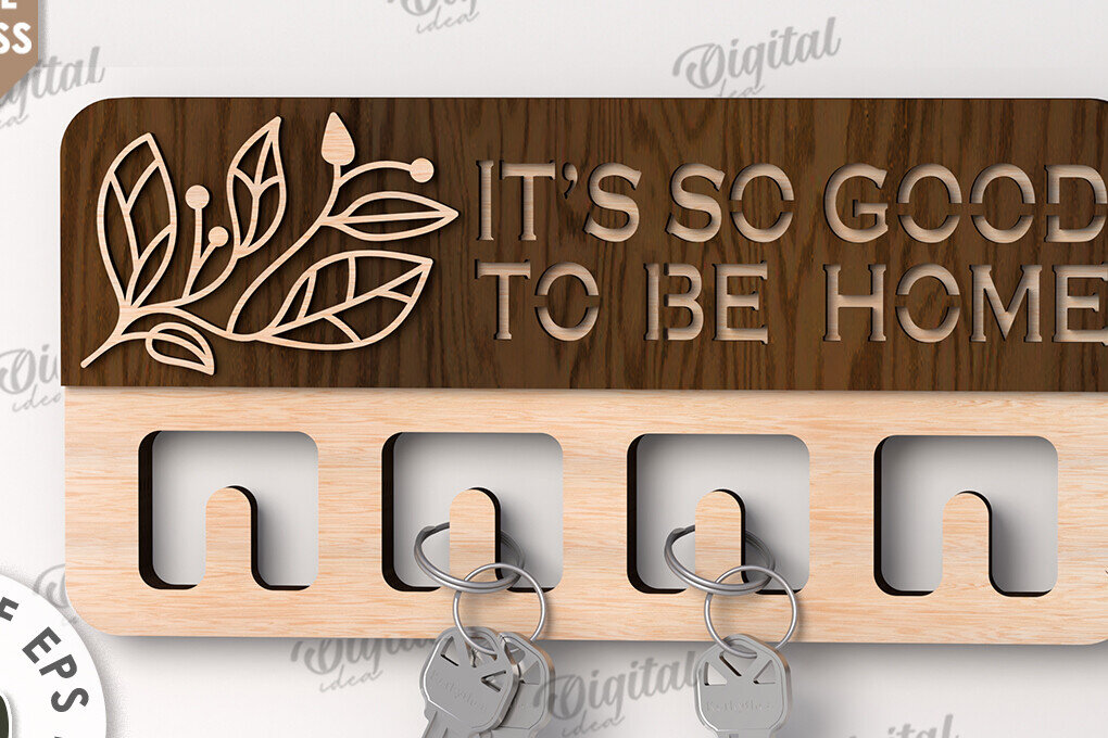 Intra απο ξύλο plywood 3mm-4mm πάχος Τρισδιάστατη Ξύλινη θήκη για κλειδί Δίασταση 30x20 cm INTRAFABR-113846453