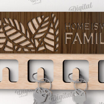 Intra απο ξύλο plywood 3mm-4mm πάχος Τρισδιάστατη Ξύλινη θήκη για κλειδί Δίασταση 30x20 cm INTRAFABR-113846589 - Image 1