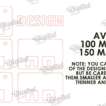 Intra απο ξύλο plywood 3mm-4mm πάχος Τρισδιάστατη δέσμη με ξύλινες θήκες για κλειδί Δίασταση 30x20 cm INTRAFABR-113927911 - Image 5