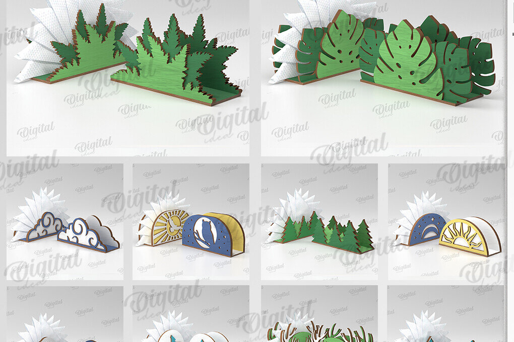 Intra απο ξύλο plywood 3mm-4mm πάχος Τρισδιάστατη δέσμη για θήκες για χαρτοπετσέτες Δίασταση 30x20 cm INTRAFABR-121117696