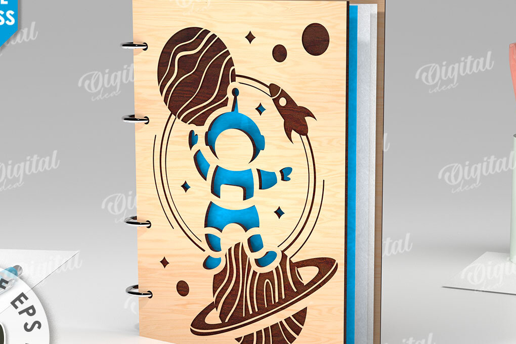 Intra απο ξύλο plywood 3mm-4mm πάχος 3D ξύλινο σημειωματάριο σχέδιο κοπής με λέιζερ Δίασταση 30x20 cm INTRAFABR-110909375