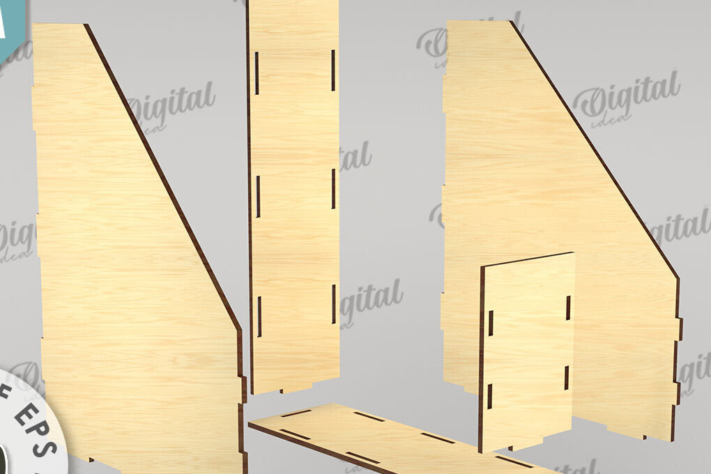 Intra απο ξύλο plywood 3mm-4mm πάχος Τρισδιάστατος δίσκος χαρτιού με λέιζερ Δίασταση 30x20 cm INTRAFABR-112094726 - Image 2