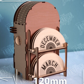 Intra απο ξύλο plywood 3mm-4mm πάχος 3D Ξύλινο παζλ Jukebox Ημερολόγιο | CNC Δίασταση 20x20 cm INTRAFABR-109580534 - Image 2