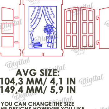 Intra απο ξύλο plywood 3mm-4mm πάχος 3D ξύλινο στολίδι παραθύρου Δίασταση 3x3 cm INTRAFABR-122454904 - Image 2