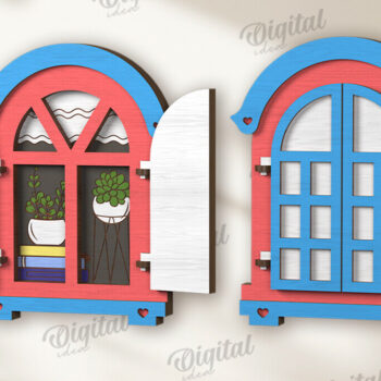 Intra απο ξύλο plywood 3mm-4mm πάχος 3D ξύλινο στολίδι παραθύρου Δίασταση 3x3 cm INTRAFABR-122455246 - Image 1