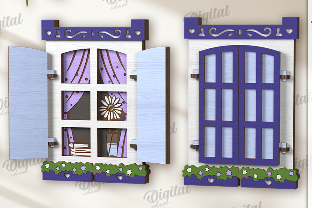 Intra απο ξύλο plywood 3mm-4mm πάχος 3D ξύλινο στολίδι παραθύρου Δίασταση 3x3 cm INTRAFABR-122454556