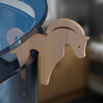 Intra απο ξύλο plywood 3mm-4mm πάχος 3DHorse . Pot Prop Δίασταση 30x20 cm INTRAFABR-79049747 - Image 1