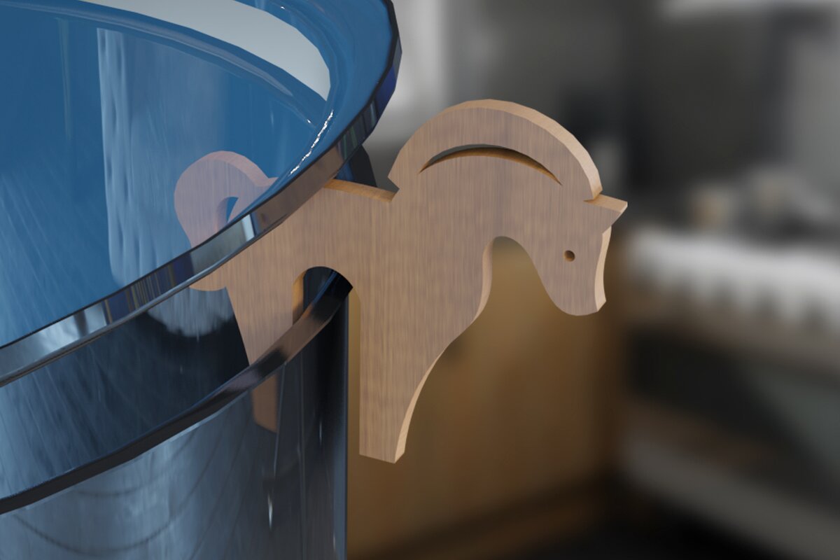 Intra απο ξύλο plywood 3mm-4mm πάχος 3DHorse . Pot Prop Δίασταση 30x20 cm INTRAFABR-79049747