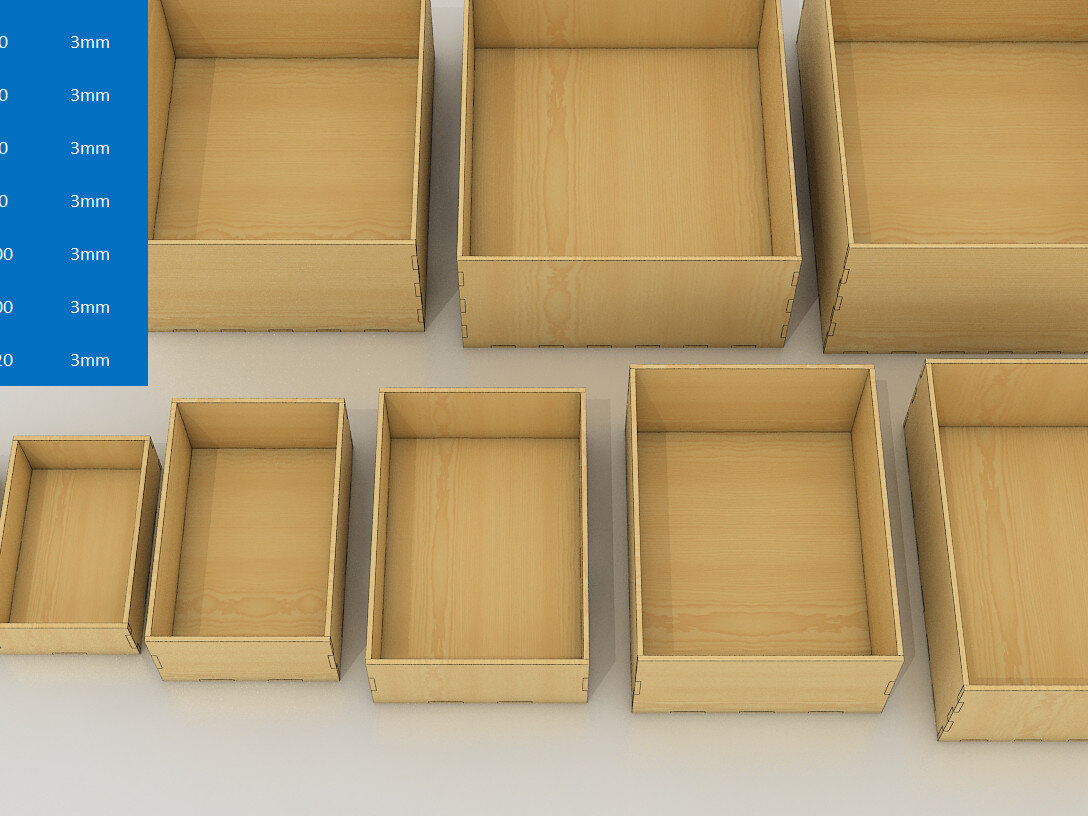 Intra απο ξύλο plywood 3mm-4mm πάχος 3mm Box -  Box Cut  057 Δίασταση 30x20 cm INTRAFABR-60986736