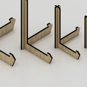 Intra απο ξύλο plywood 3mm-4mm πάχος 3 χιλιοστά Easel Stand 4 Size, Plate Δίασταση 30×20 cm INTRAFABR-60735466