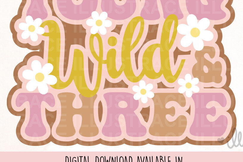 Intra απο ξύλο plywood 3mm-4mm πάχος 3ο Cake Topper, Young Wild και Three Δίασταση 15x15 cm INTRAFABR-106498978