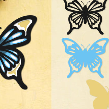 Intra απο ξύλο plywood 3mm-4mm πάχος Κόψιμο με λέιζερ με 4 στρώσεις πεταλούδας Δίασταση 30x20 cm INTRAFABR-96048930 - Image 5