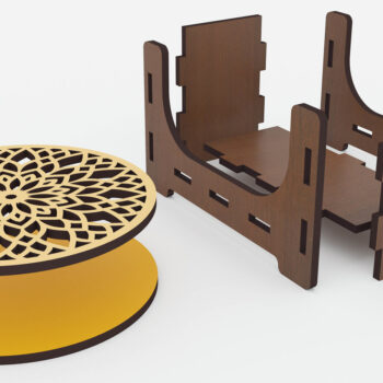 Intra απο ξύλο plywood 3mm-4mm πάχος Σουβέρ με 4 διακοσμητικά σχέδια Δίασταση 15x15 cm INTRAFABR-72392666 - Image 4