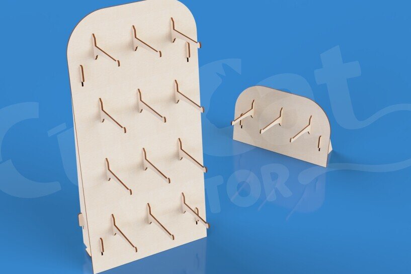 Intra απο ξύλο plywood 3mm-4mm πάχος 4 Βάσεις οθόνης και αποθήκευση μπρελόκ Δίασταση 6x6 cm INTRAFABR-123689518 - Image 1