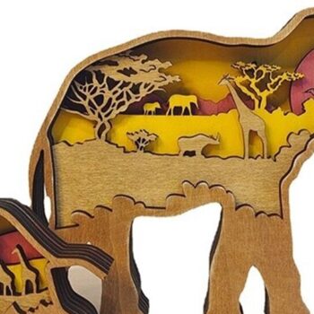 Intra απο ξύλο plywood 3mm-4mm πάχος 4 Ξύλινα Ζώα Σπίτι Χριστουγέννων 2 Δίασταση 8x8 cm INTRAFABR-51127237 - Image 5