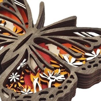 Intra απο ξύλο plywood 3mm-4mm πάχος 4 Ξύλινα Ζώα Σπίτι Χριστουγέννων Δίασταση 8x8 cm INTRAFABR-50982195 - Image 1