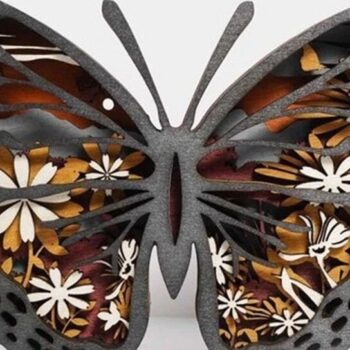 Intra απο ξύλο plywood 3mm-4mm πάχος 4 Ξύλινα Ζώα Σπίτι Χριστουγέννων Δίασταση 8x8 cm INTRAFABR-50982195 - Image 2