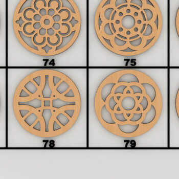 Intra απο ξύλο plywood 3mm-4mm πάχος 40 Coaster Trivet Pattern 159 Δίασταση 15x15 cm INTRAFABR-56301343 - Image 1