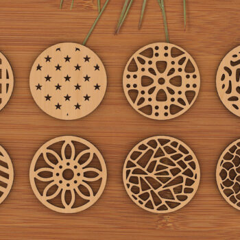 Intra απο ξύλο plywood 3mm-4mm πάχος 40 Coaster Trivet Pattern 159 Δίασταση 15x15 cm INTRAFABR-56301343 - Image 4