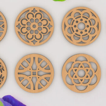 Intra απο ξύλο plywood 3mm-4mm πάχος 40 Coaster Trivet Pattern 159 Δίασταση 15x15 cm INTRAFABR-56301343 - Image 5