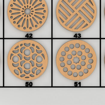 Intra απο ξύλο plywood 3mm-4mm πάχος 40 Coaster Trivet Pattern 159 Δίασταση 15x15 cm INTRAFABR-56301343 - Image 6