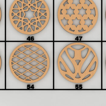 Intra απο ξύλο plywood 3mm-4mm πάχος 40 Coaster Trivet Pattern 159 Δίασταση 15x15 cm INTRAFABR-56301343 - Image 7
