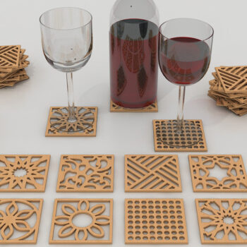 Intra απο ξύλο plywood 3mm-4mm πάχος 40 Coaster AI Cut 161 Δίασταση 30x20 cm INTRAFABR-55958074 - Image 1