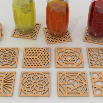 Intra απο ξύλο plywood 3mm-4mm πάχος 40 Coaster AI Cut 161 Δίασταση 30x20 cm INTRAFABR-55958074 - Image 5